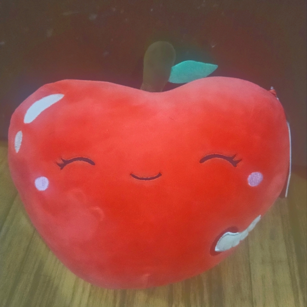 NWT Squishmallow Ressie the Apple 🍎 with worm 🪱 "Back to School" 8 Inches